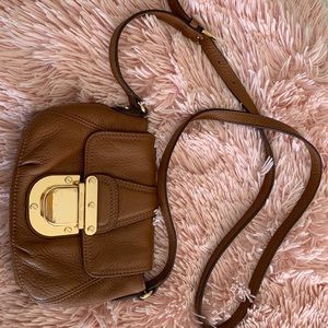 Michael Kors Cognac Leather Crossbody Bag!